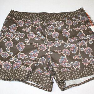 NWTS Knox Rose Brown Floral Shorts Size 2X